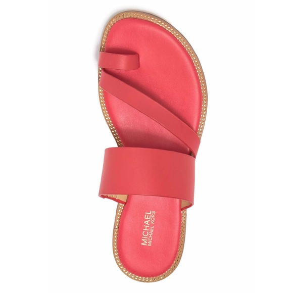 Michael Kors Pratt Slide Sandal Sea Coral Size 8 - Picture 5 of 8